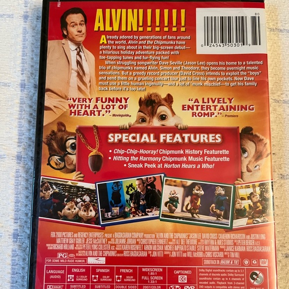 NWT Alvin and the Chipmunks 2007 Movie Get Your Squeak On (2-Disc Set) - Picture 2 of 2